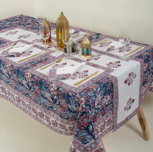 Indulge in Luxury: DMAASA's Hand Block Printed Table Covers for a Stylish Home